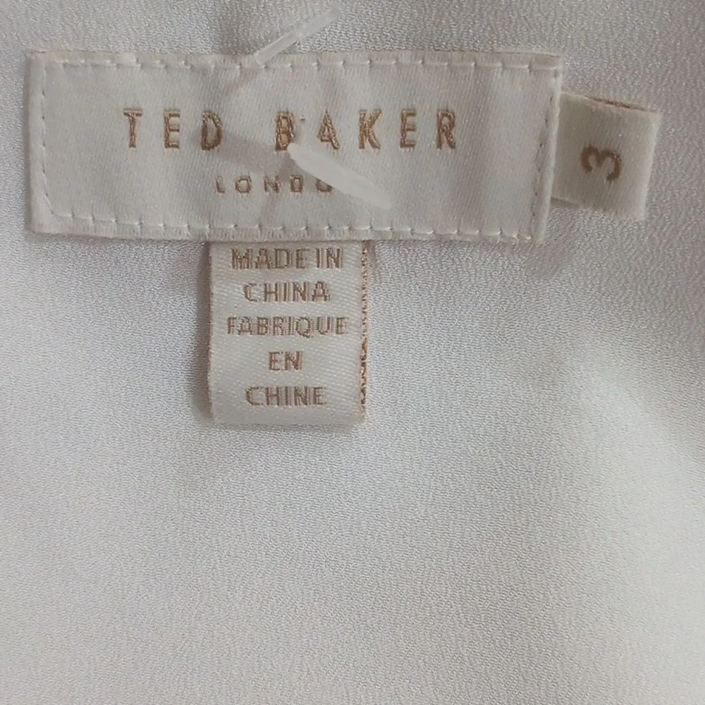 Ted Baker London Alila Cap Sleeve Sheath Dress Floral Pearl White Size 3 / 6 - 8 - Picture 12 of 14